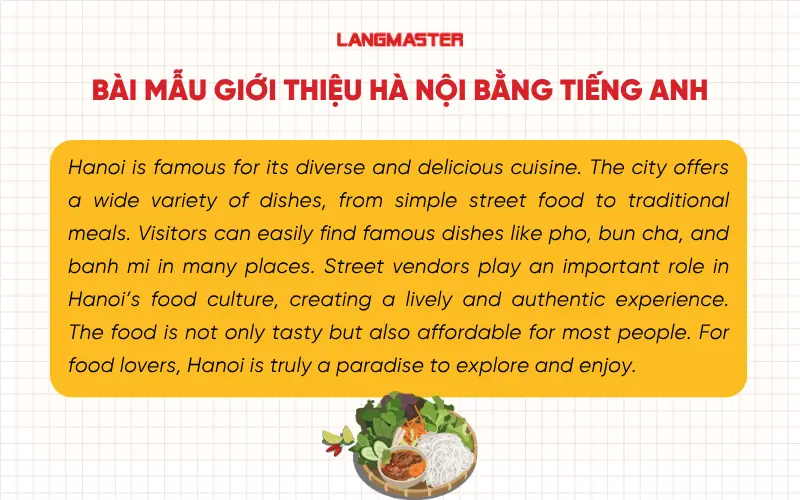 bài mẫu giới thiệu Hà Nội bằng tiếng Anh