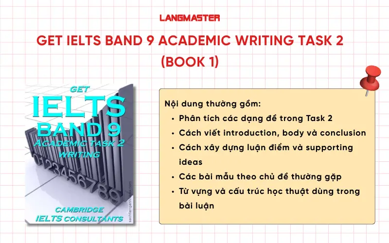 Get IELTS Band 9 Academic Writing Task 2 (Book 1)