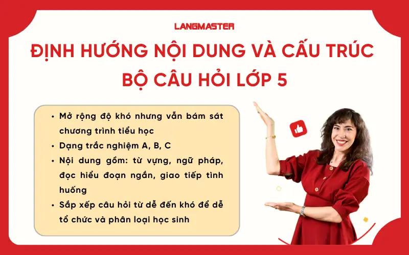 Định hướng nội dung và cấu trúc bộ câu hỏi lớp 5