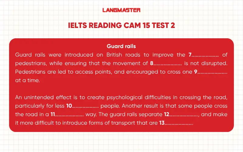 ielts reading cam 15 test 2 Guard rails