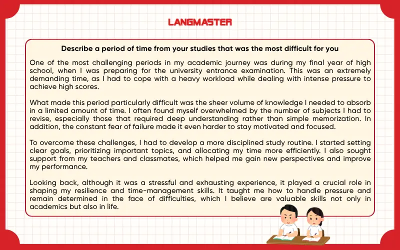 Bài mẫu IELTS Speaking Part 2 chủ đề Education