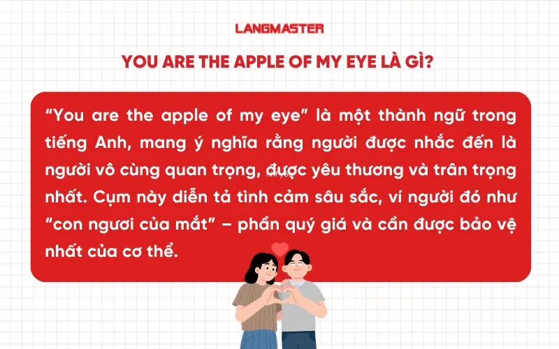 “You are the apple of my eye” là gì?