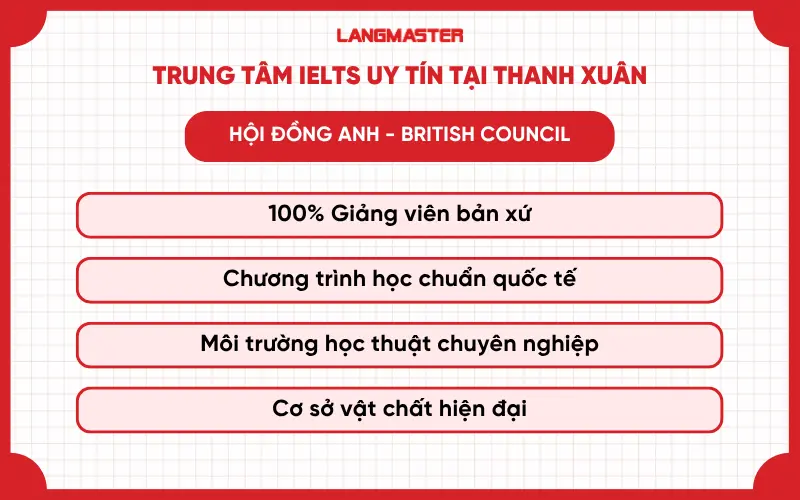 trung tâm IELTS uy tín, chất lượng tại Thanh Xuân