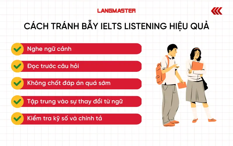 Cách tránh bẫy IELTS Listening hiệu quả