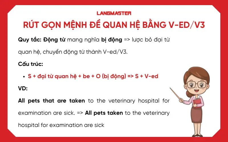 Rút gọn mệnh đề quan hệ bằng V-ed/V3