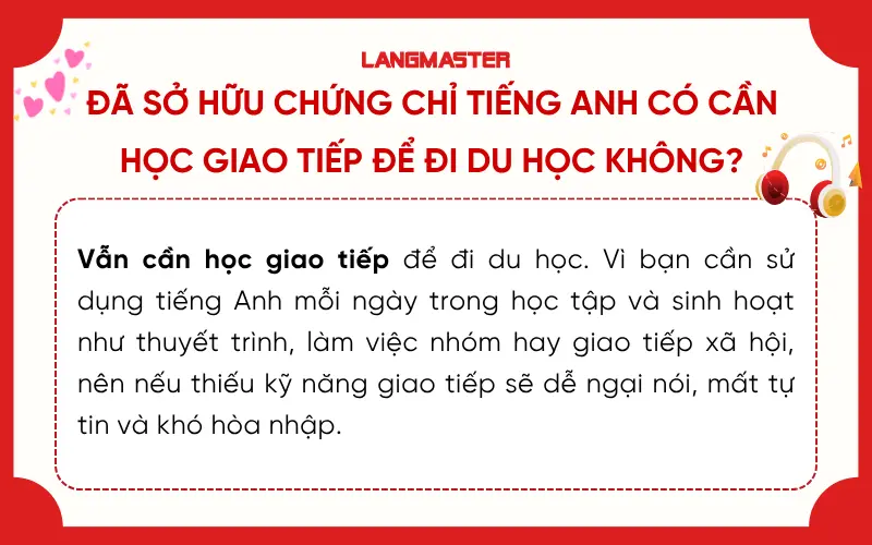 Có cần học tiếng anh giao tiếp để đi du học không 