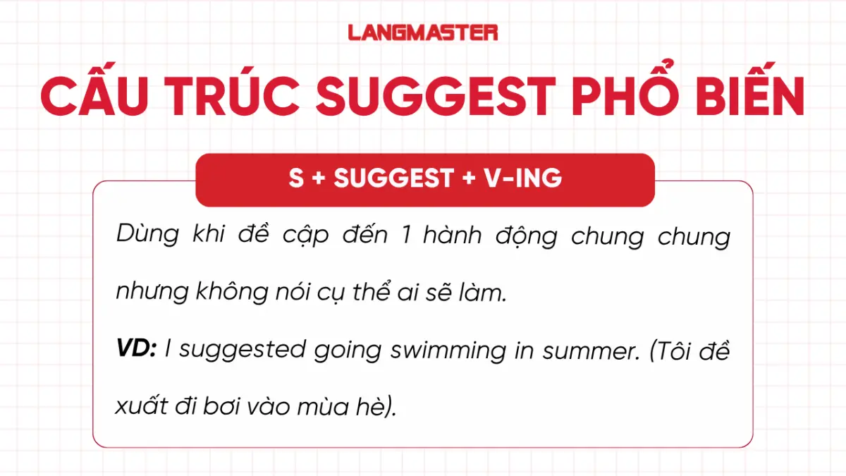 Cấu trúc suggest Ving