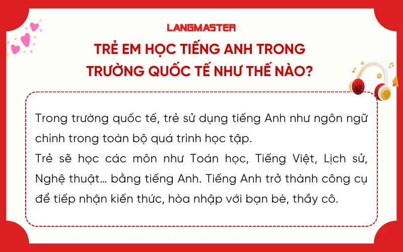 Trẻ em học tiếng Anh trong trường quốc tế như thế nào?