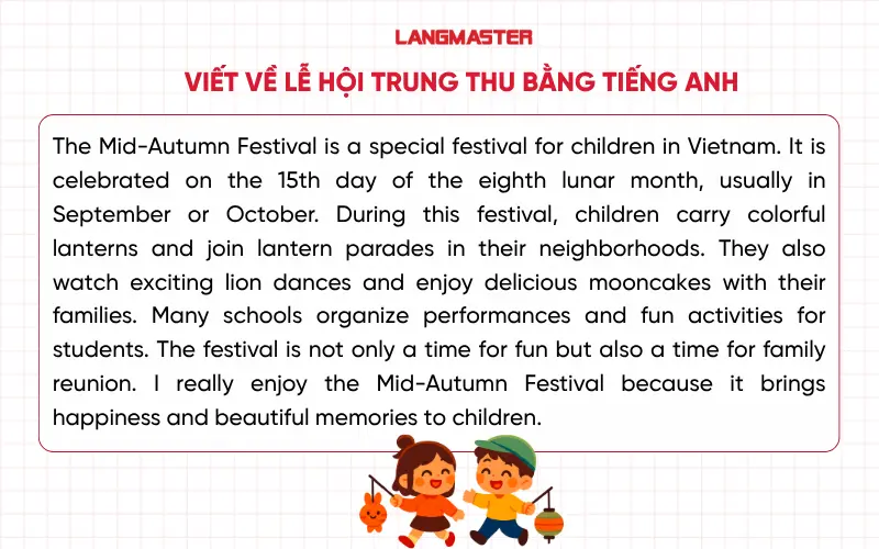 Viết về lễ hội Trung Thu bằng tiếng Anh