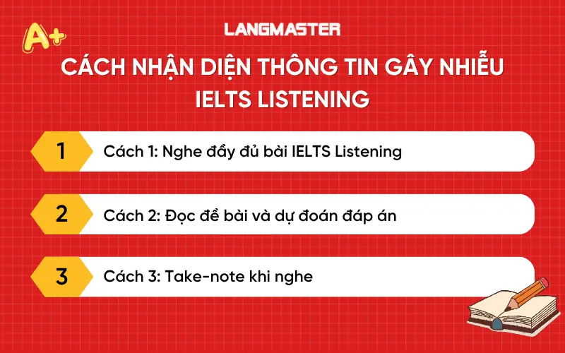 Cách nhận diện thông tin gây nhiễu IELTS Listening