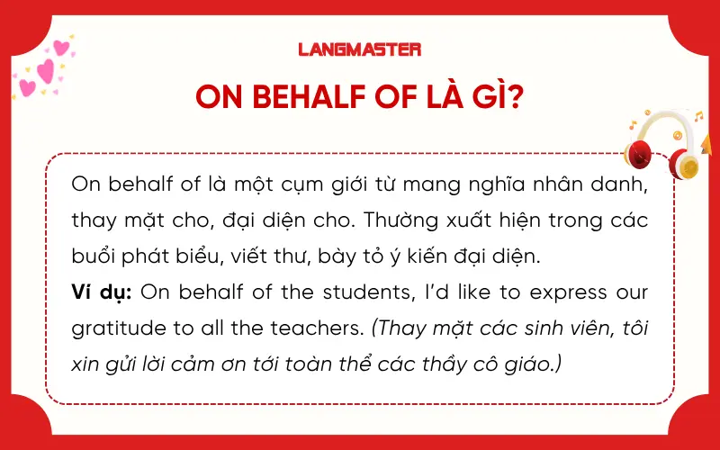 On Behalf Of là gì?