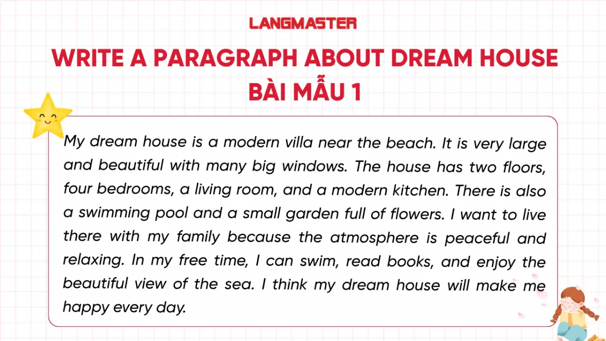 Write a paragraph about dream house - bài mẫu 1