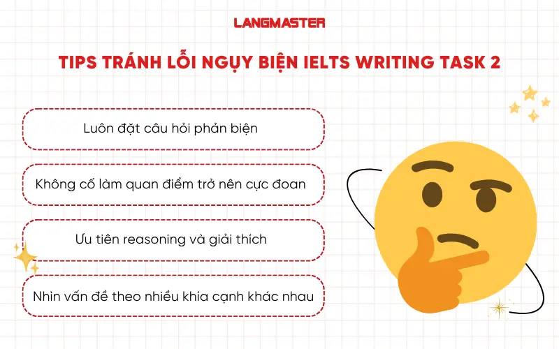 Tips tránh lỗi ngụy biện IELTS Writing Task 2