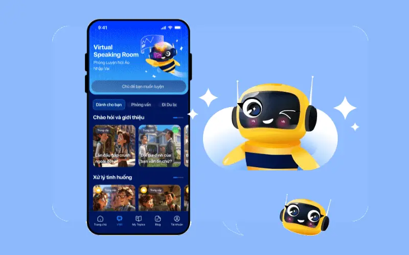 PrepTalk - App luyện speaking với AI theo tình huống thực tế