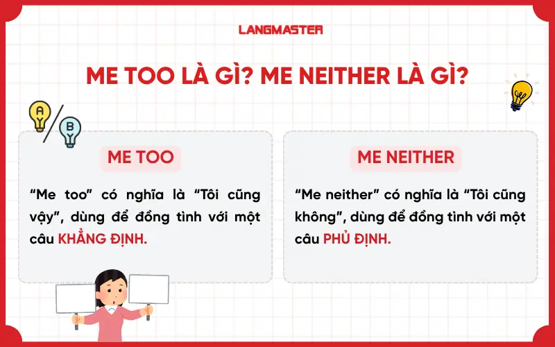 Me too là gì? Me neither là gì?
