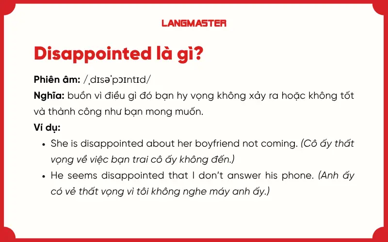 Disappointed là gì