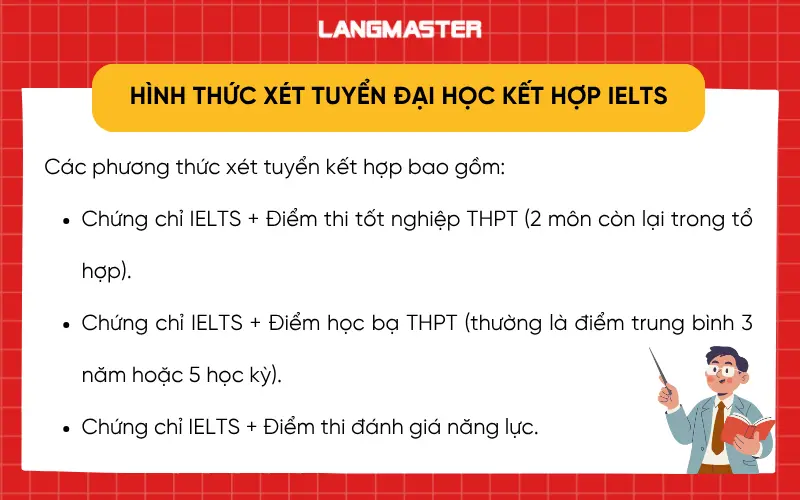 Các hình thức xét tuyển kết hợp IELTS xét tuyển Đại học