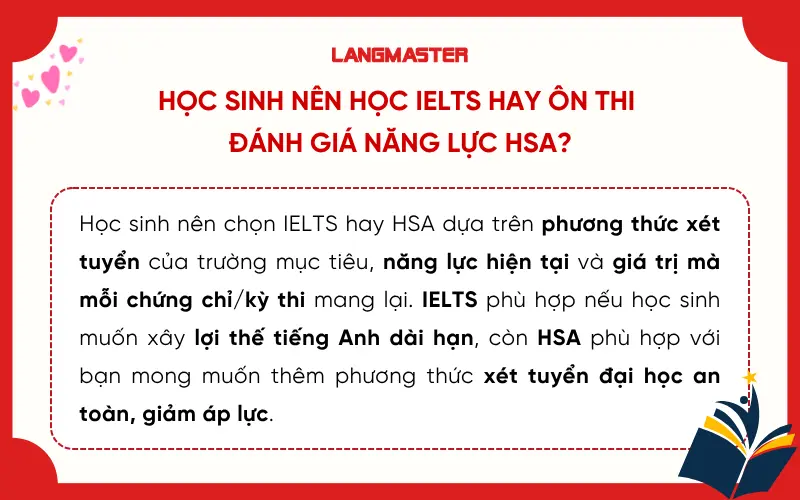 Học sinh nên ôn thi IELTS hay Đánh giá năng lực 