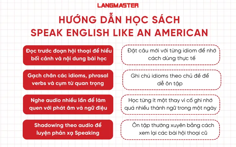 Hướng dẫn học sách Speak English like an American hiệu quả