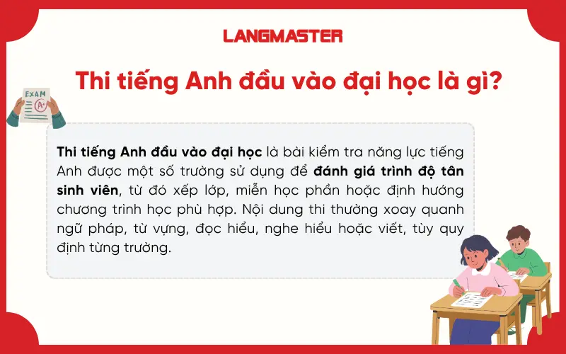 Thi tiếng Anh đầu vào đại học là gì