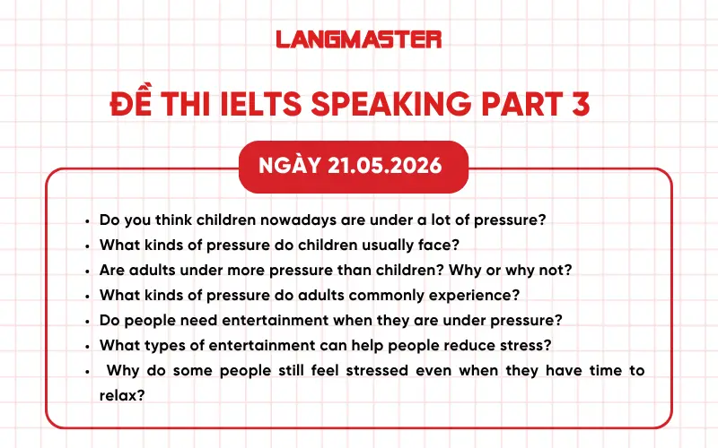 IELTS Speaking Part 3 ngày 21.05.2026