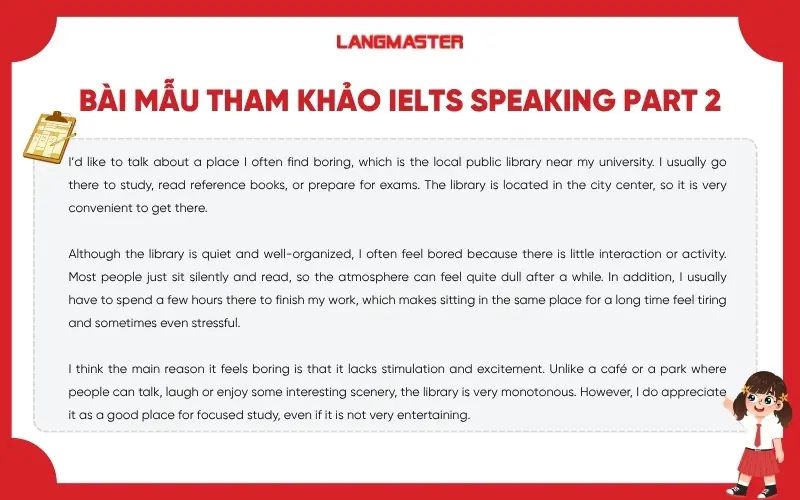 Bài mẫu IELTS Speaking Part 2 ngày 24.05.2026