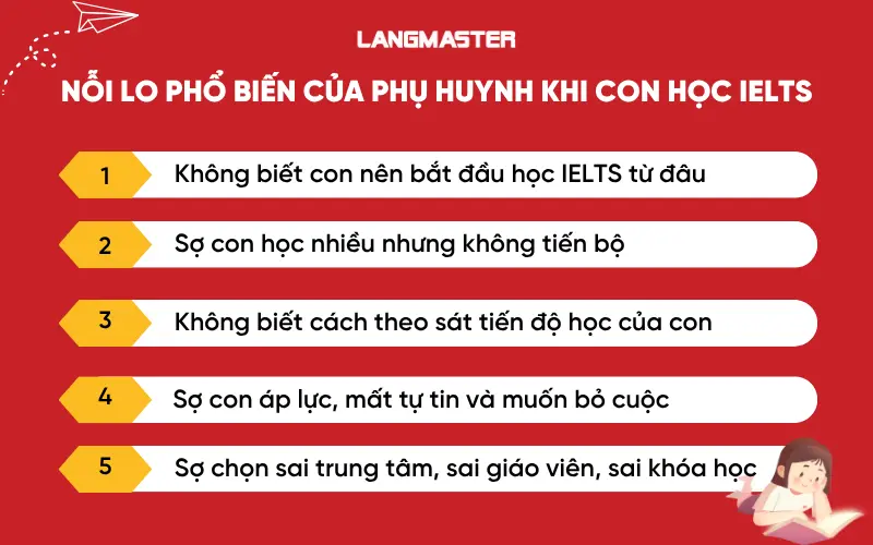 Những nỗi lo phổ biến của phụ huynh khi con học IELTS