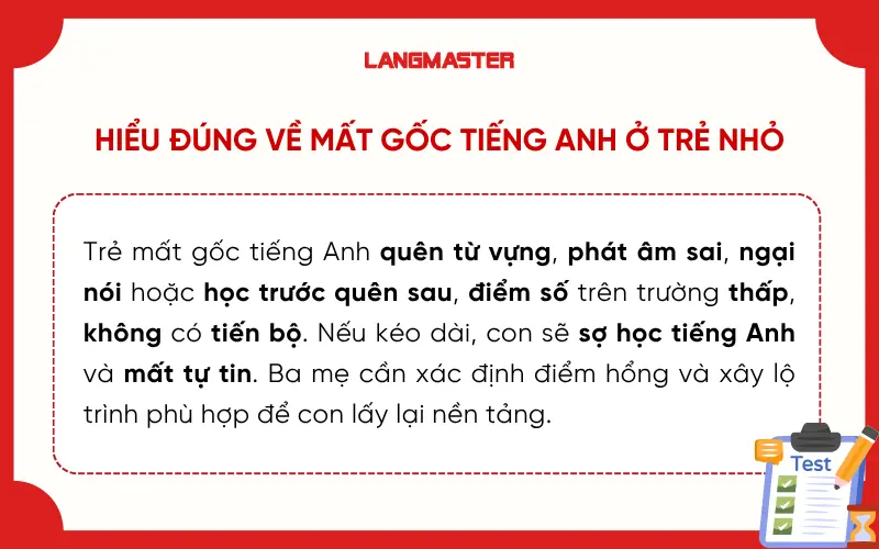 Hiểu đúng về tình trạng mất gốc tiếng Anh ở trẻ nhỏ