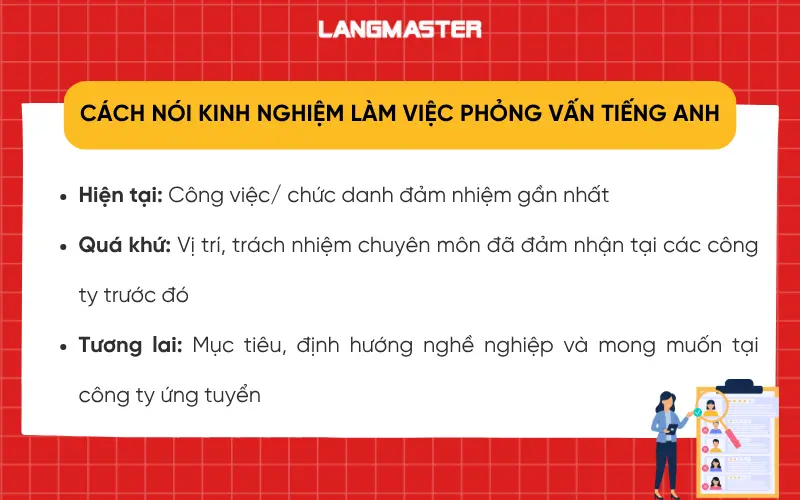 Cách nói kinh nghiệm làm việc khi phỏng vấn tiếng Anh