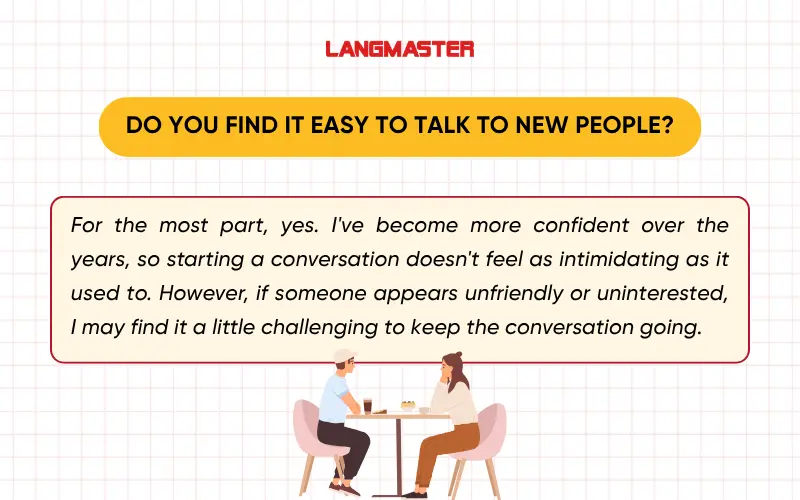 Do you find it easy to talk to new people? ielts speaking part 1 topic meeting new people