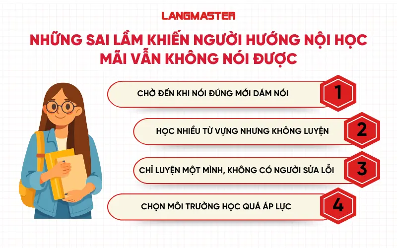 Những sai lầm khiến người hướng nội học mãi vẫn không nói được