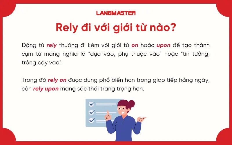 Rely đi với giới từ nào
