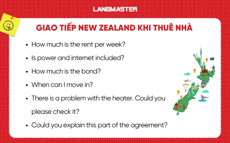 Giao tiếp New Zealand khi thuê nhà