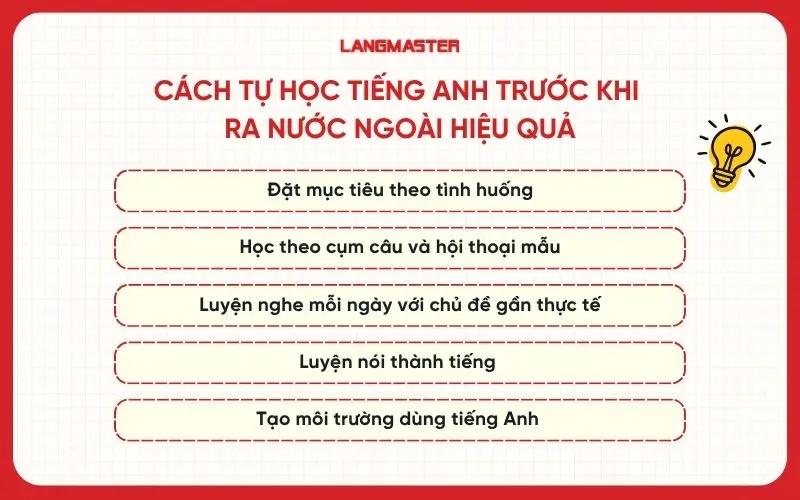 Cách tự học tiếng Anh trước khi ra nước ngoài hiệu quả