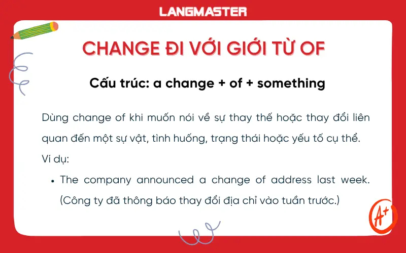 Cấu trúc change of