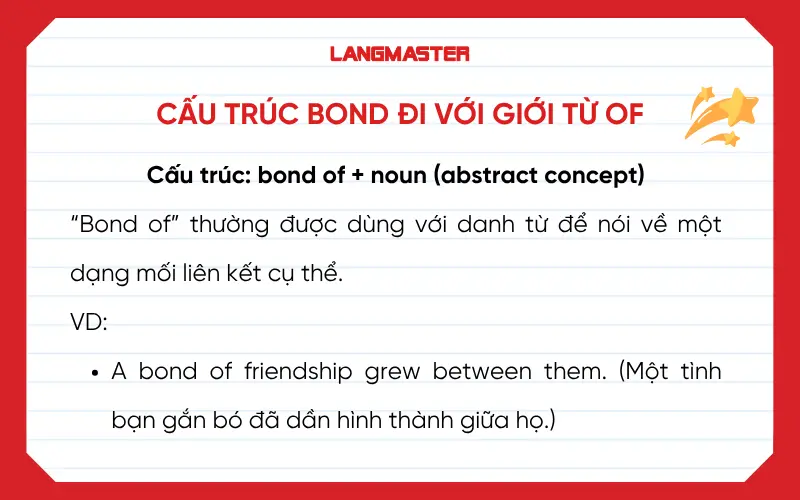 Cấu trúc bond đi với giới từ of