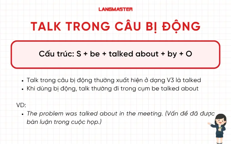Talk trong câu bị động