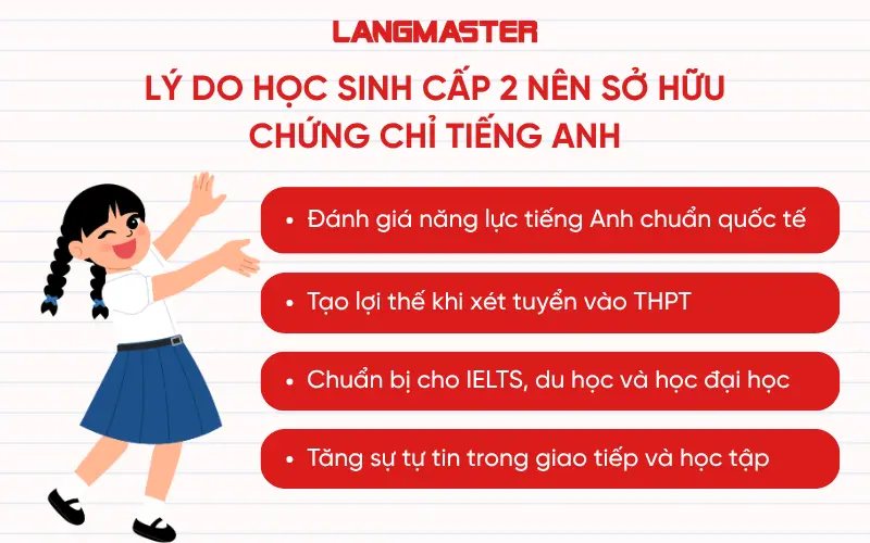 Lý do học sinh cấp 2 nên sở hữu chứng chỉ tiếng Anh