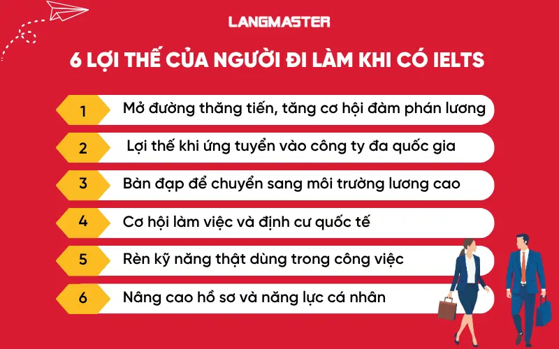 6 lợi thế của người đi làm khi có IELTS