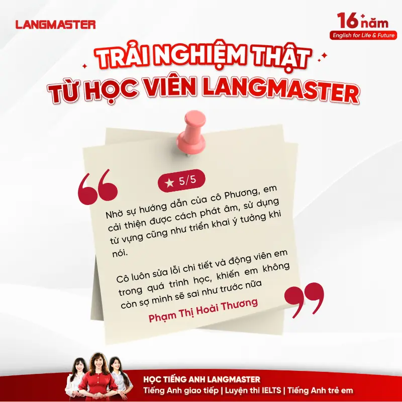 review khoá học ielts tại langmaster