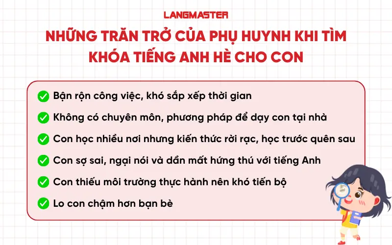 Những trăn trở của phụ huynh khi tìm khóa tiếng Anh hè cho con