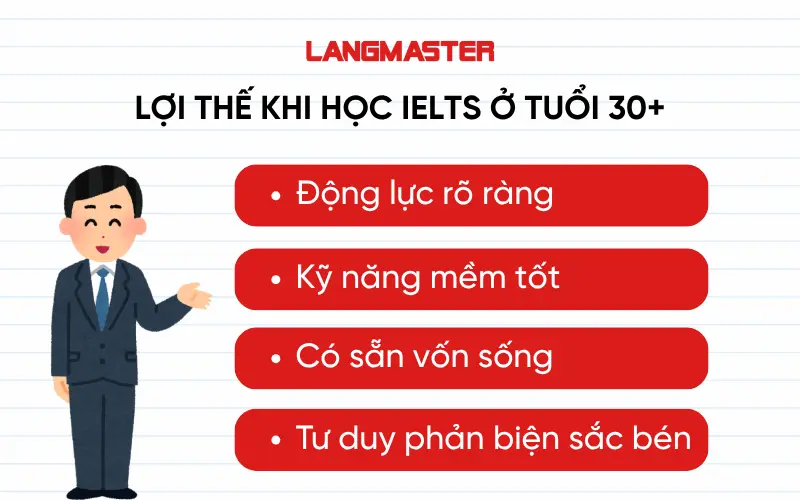 Lợi thế khi học IELTS ở tuổi 30+