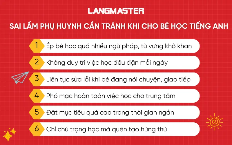 sai lầm phụ huynh cần tránh khi cho bé học tiếng Anh