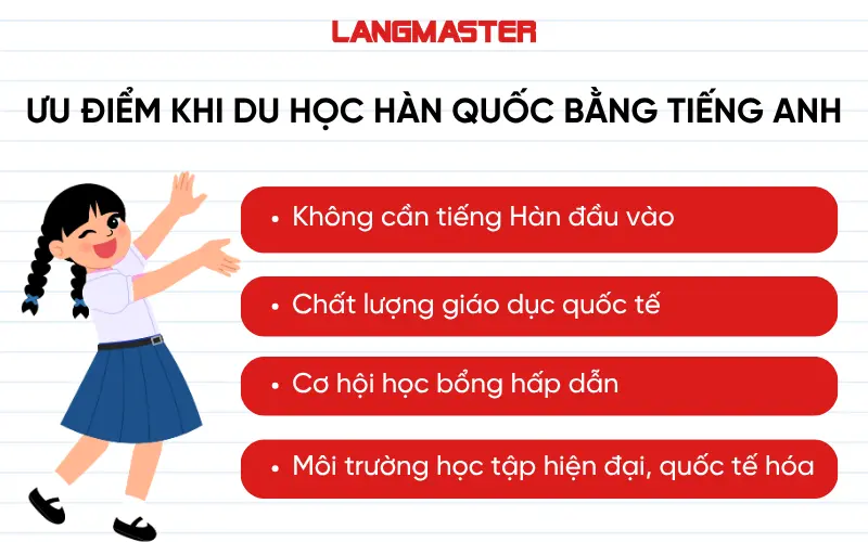 Ưu điểm khi du học Hàn Quốc bằng tiếng Anh