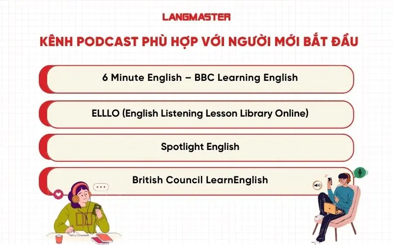 Podcast phù hợp với người mới bắt đầu