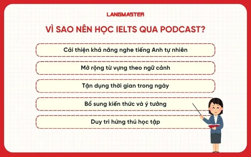 Vì sao nên học IELTS qua podcast