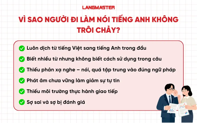 Vì sao người đi làm nói tiếng Anh không trôi chảy?