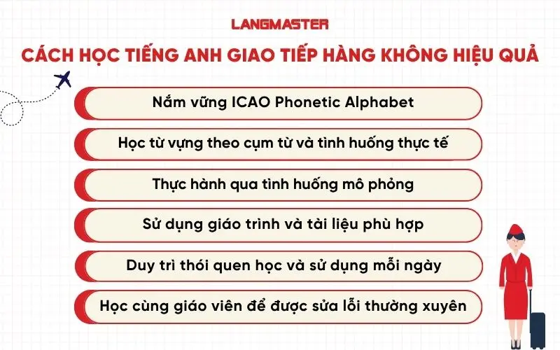 Cách học tiếng Anh giao tiếp hàng không hiệu quả
