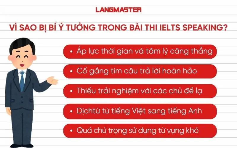 Vì sao bị bí ý tưởng trong bài thi IELTS Speaking?