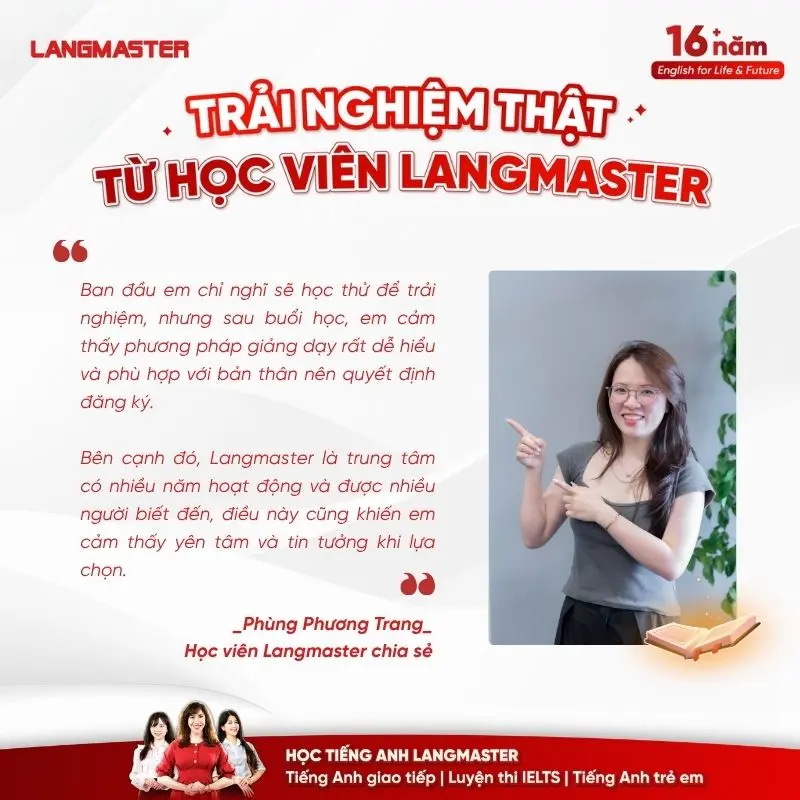 Vì sao Phương Trang lựa chọn IELTS Langmaster
